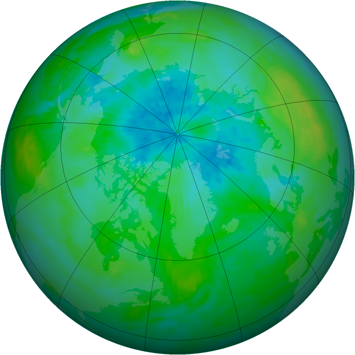 Arctic ozone map for 01 September 1990